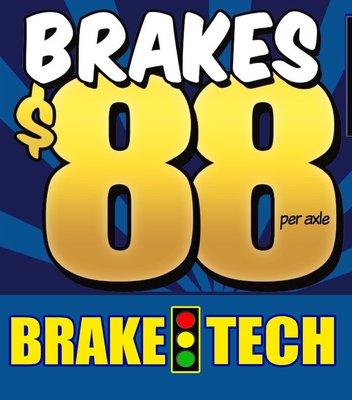 Brake sign on Window