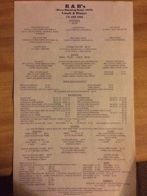 Menu is wide range from breakfast, lunch dinner, specials and desserts.