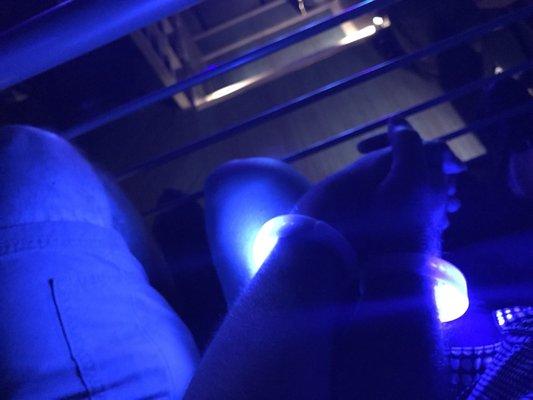 We got light up bracelets - husband and I holding hands