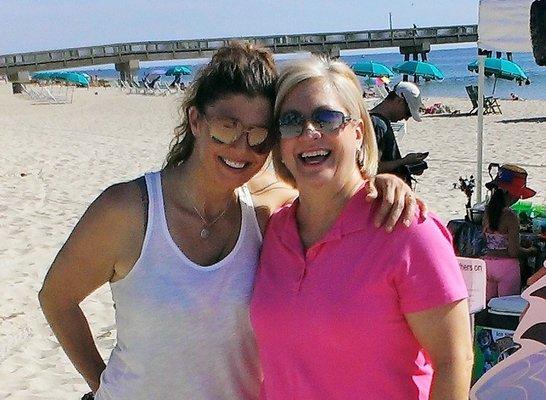 Stephanie Luna (physical therapist) of b.Reconstructed Wellness with patient Laura Captain.