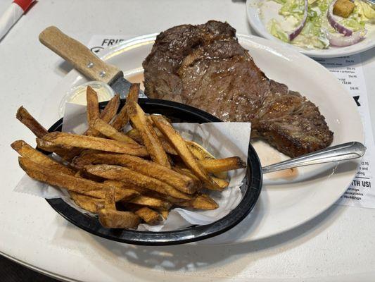 Prime rib and hand cut fries.
