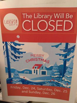 Holiday hours