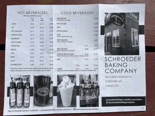 Menu for Cafe Next Door