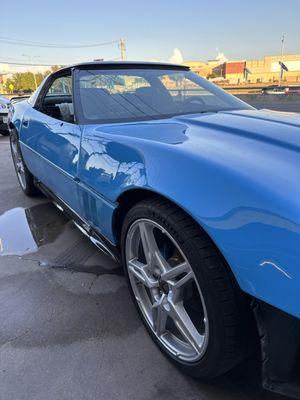 Finished product of an older corvette