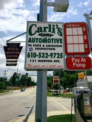 Brand new CARLI'S AUTOMOTIVE Sign is up