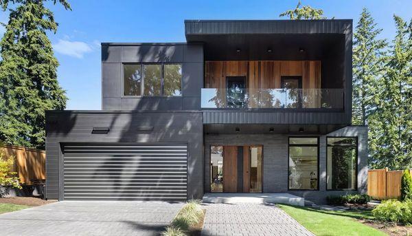 Canyon Ridge Series Modern Plank Door with Inlay by Clopay, we install and service Clopay garage doors.