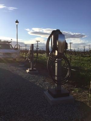 Charging stations for Tesla Motors Inc at Hanna Nichole Vineyards