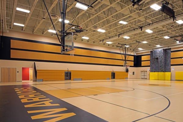 Gym of school on the White Earth Indian Reservation, with Hunter-Grobe Architects.