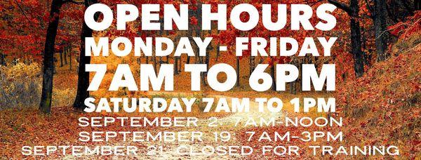 September Hours!