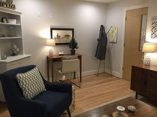 Inside the therapy office digs. I hope you feel at home.