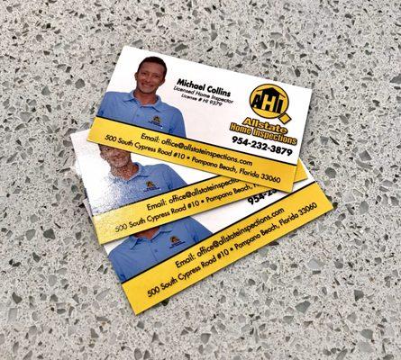 Business Cards Left After Inspection!