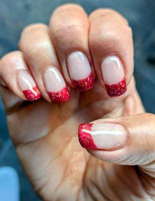 Valentine's French manicure courtesy of Jenny