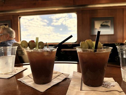 Drinks on board luxury cabin