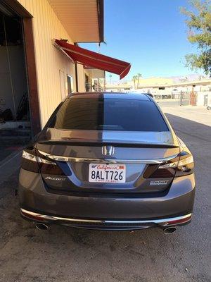 Tail lights done on Honda looks awesome call in for a free estimate!!