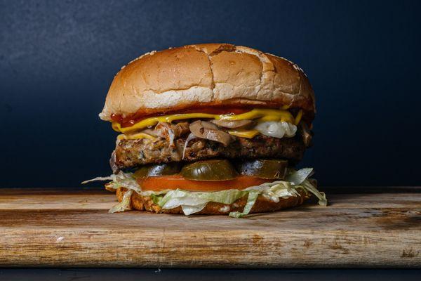 Hamburguesa champiñones