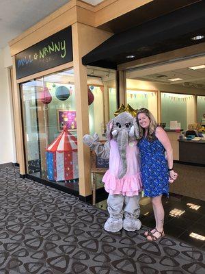 Ellie our Mall Nanny Mascot.