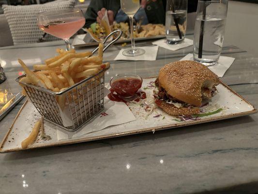 Fries (Boomer recommended) and the chicken sandwich.