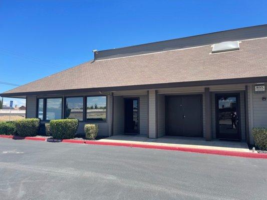 There are two doors that say BLDG J. You can use either one!