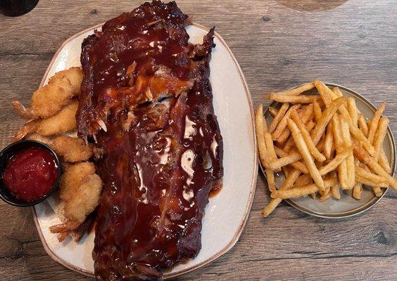 BBQ Ribs/shrimp & Fries
