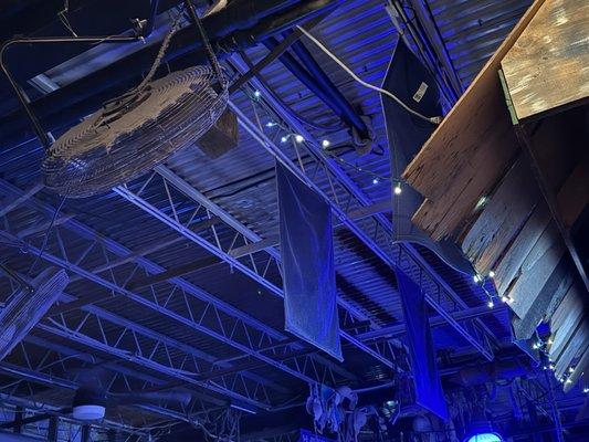 fan is covered in dust.