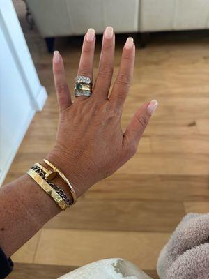 My natural nails 2 weeks after her manicure...still fresh and clean and going strong!