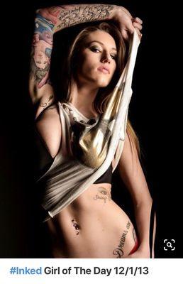 As seen in Inked Magazine Inked Girl of the Day 12/1/13 Model: Taylor Lixey Artist: Brian Shives