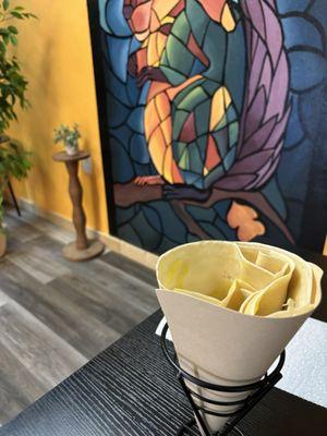 Lemon Curd and Blueberry Crepe with fresh, enormous blueberries!