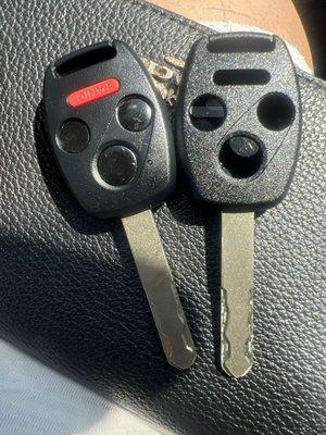 A replacement car key