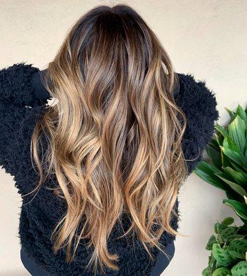 Base, balayage and gloss! My signature sunkissed look