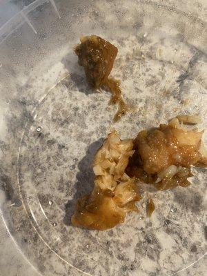 "Shredded" shrimp from previous picture