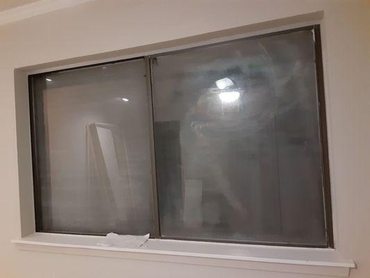 Window before glass before replacement