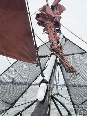 Sailing the 7 Seas. The Pirate Ship Formidable Rowes Wharf In Boston