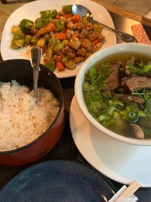 Kung Pao Chicken & Hong Kong Beef Noodle Soup