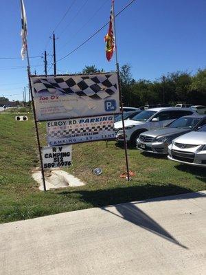 JoeO's Camping/Parking at parkingjos.com