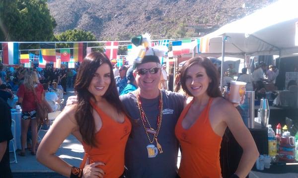 Me and the Jäger girls. No doubt the highlight of their day.
