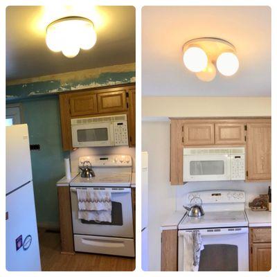 Interior painting, drywall repairs