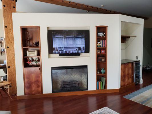 Cabinetry for existing wall layout