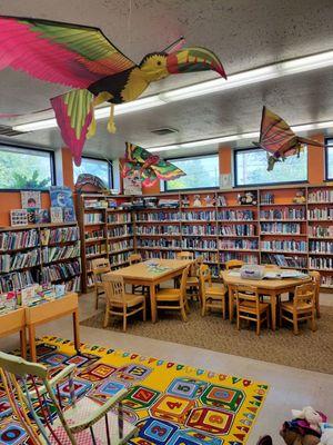 Adult room with kites.
