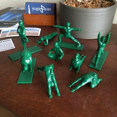 Even the combat soldiers like yoga here.
