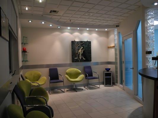 Relax and browse the Internet or check email with our complimentary W-Fi. Or watch a movie while waiting for your kids!