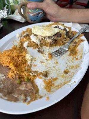 Chilaquiles with steak
