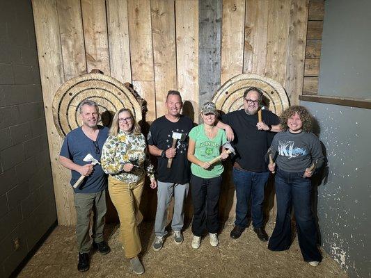 Great time axe throwing with the family
