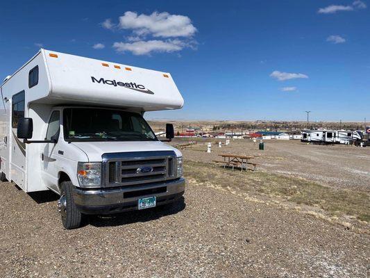 Campsite 24 overlooking Shelby, MT