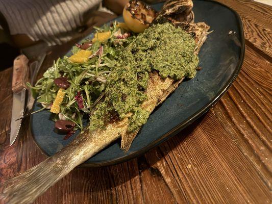 Branzino from their seasonal menu.