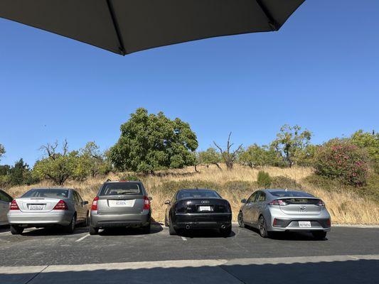 Nice view while waiting for smog. Friendly staff.