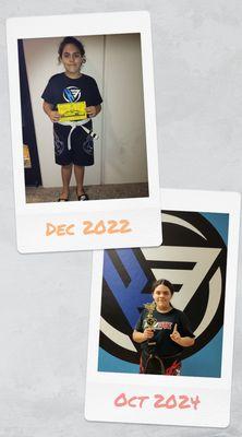 From her first two stripes to her first place trophy, I'm so proud of her accomplishments.