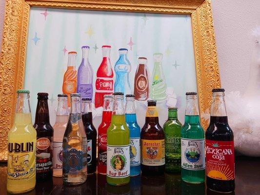Assorted unique sodas