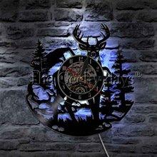 Led deer wall clocks with remote , only $40.00 with free shipping, shop now at knivesofmaine.com