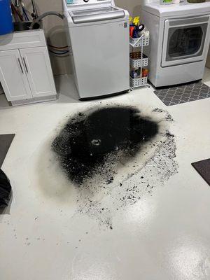 Ground water s/silt backed up into laundry room