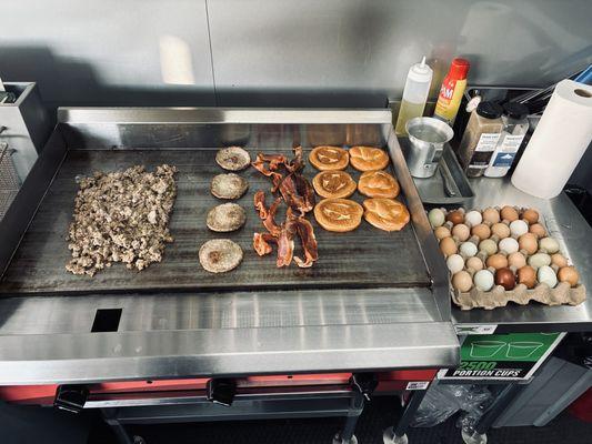 Getting ready for breakfast